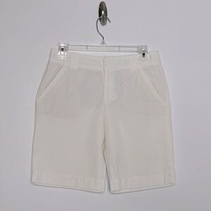 Lilly Pulitzer white 100% cotton bermuda shorts, size 2